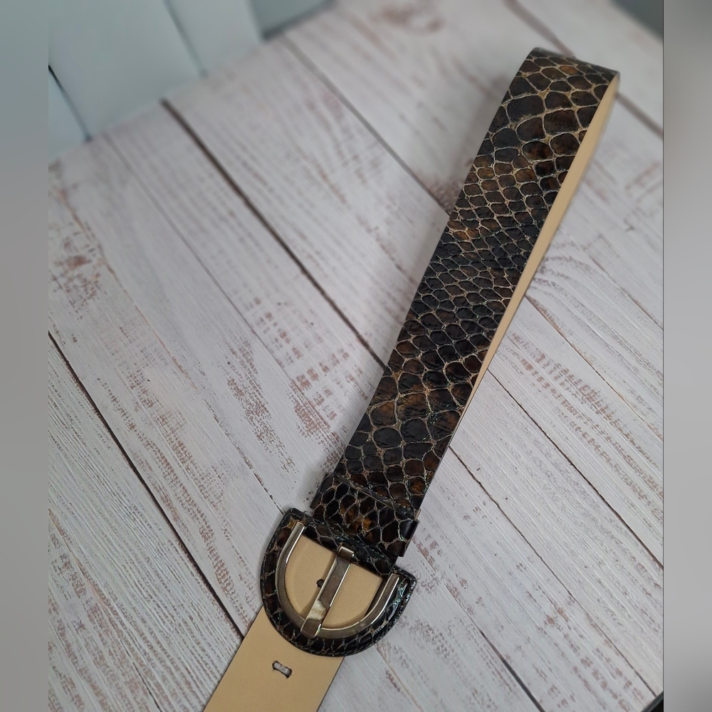 Banana Republic Python Print Genuine Italian Leat… - image 6